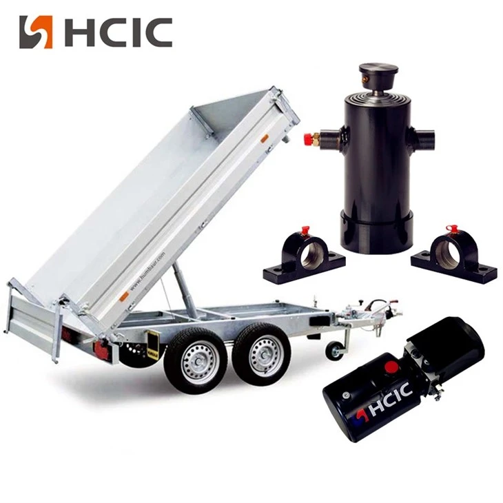 7-12ton Double Acting Trailer Hydraulic Hoist Cylinder